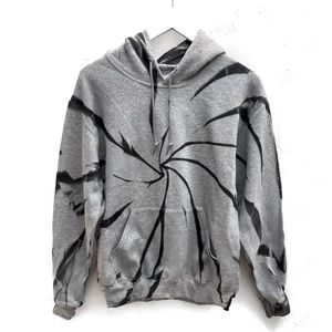 MYRRHE - Pocket Hoodie (grey black) NEVER WORN W/ TAGS size: L
